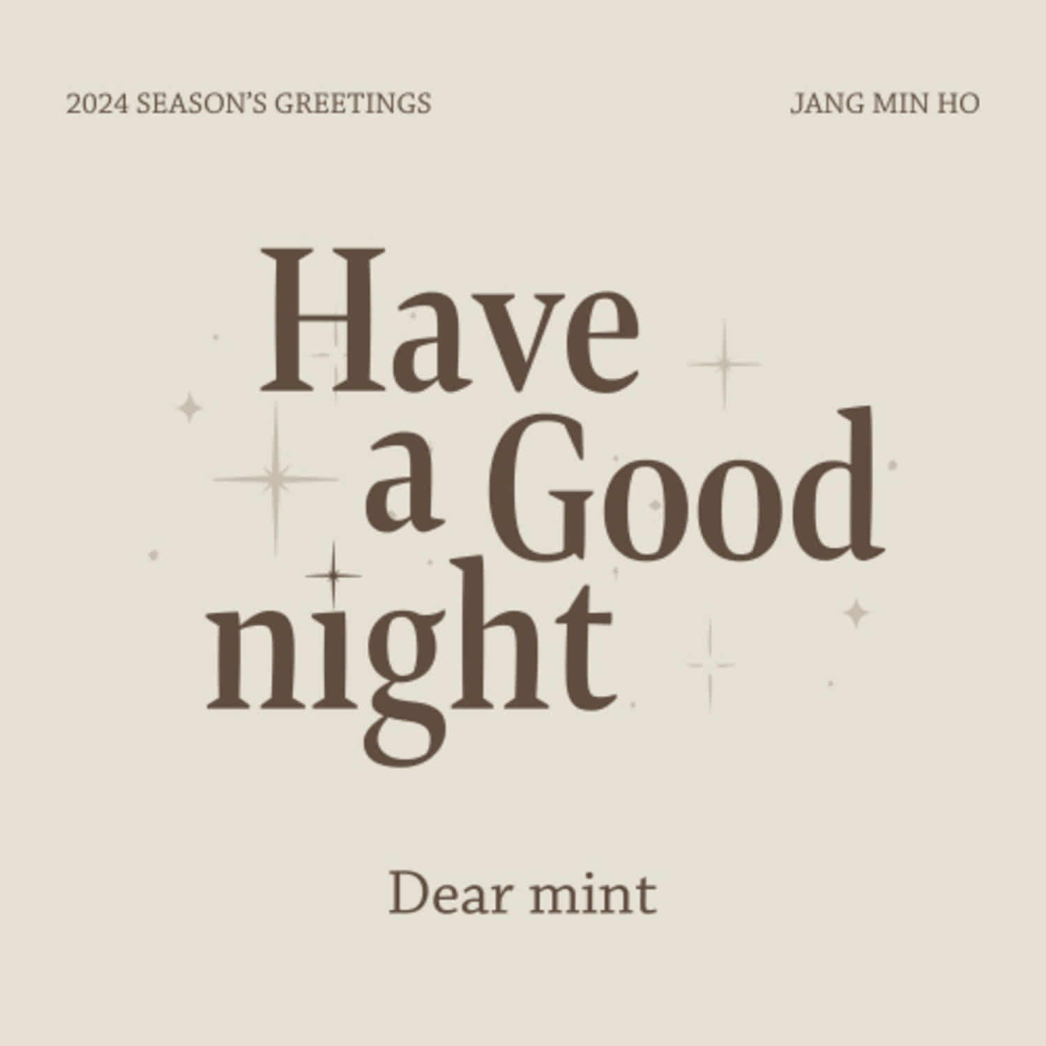 장민호(JANG MINHO) - 2024 SEASON\&#039;S GREETINGS [Have a Good night]