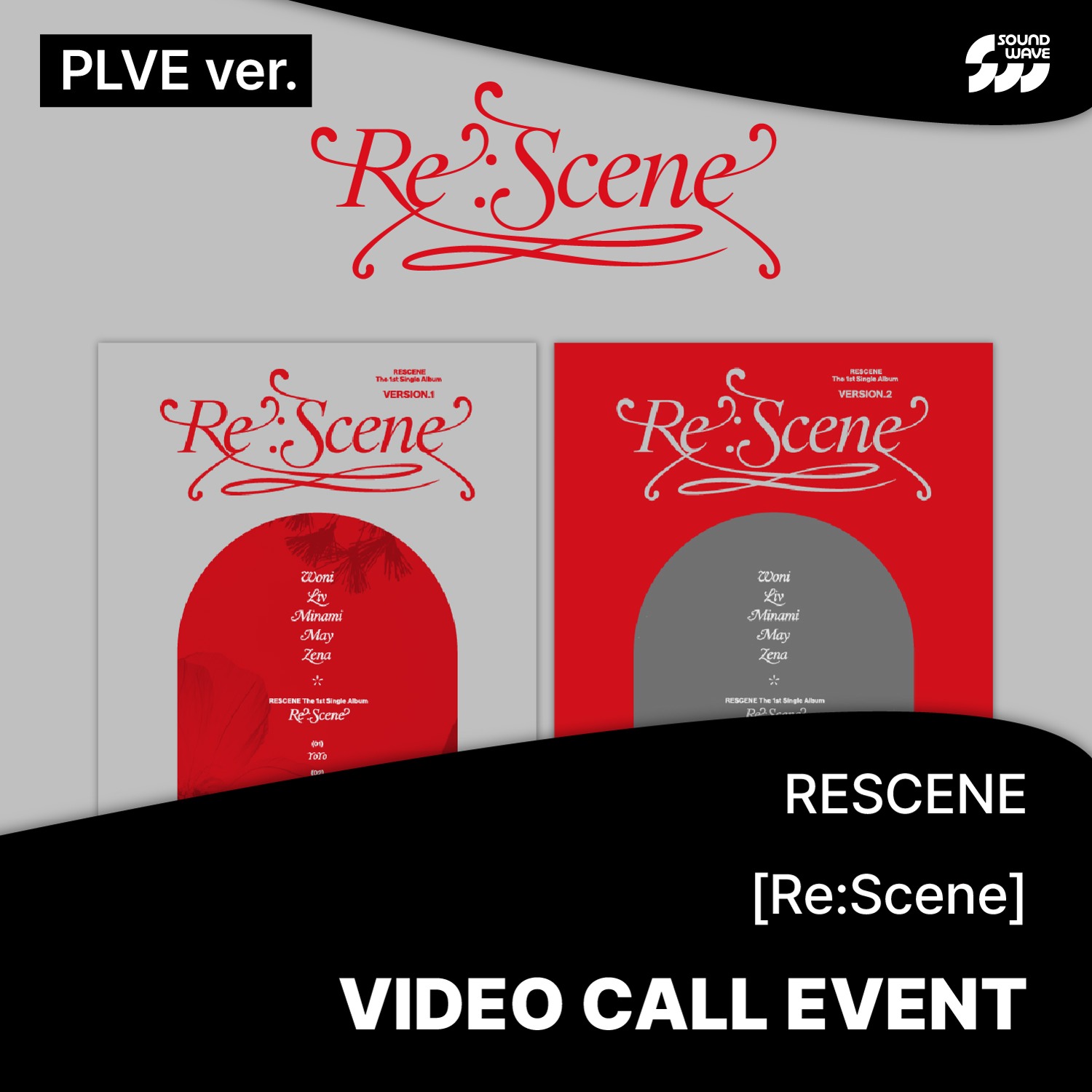[0526 영통] RESCENE (리센느) - 싱글 1집 [Re:Scene] (PLVE ver.) (랜덤) **미공개 셀카 포토카드 C ver. 5종 중 1종 랜덤 증정