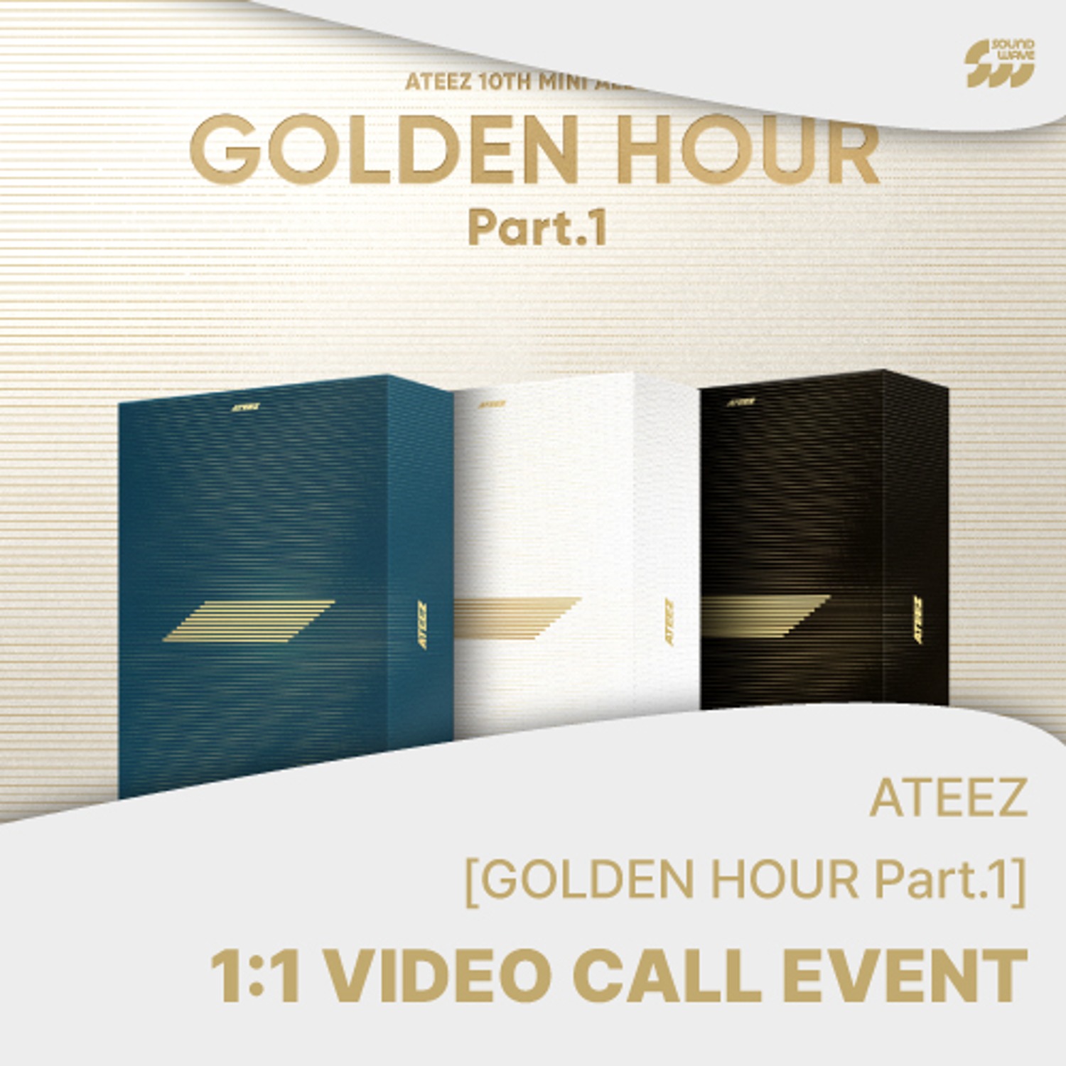 [0601 1:1영통] ATEEZ(에이티즈) - 미니 10집 [GOLDEN HOUR : Part.1] (랜덤) **사운드웨이브 단독 셀카 포토카드 8종 중 1종 랜덤 증정 - 사운드웨이브