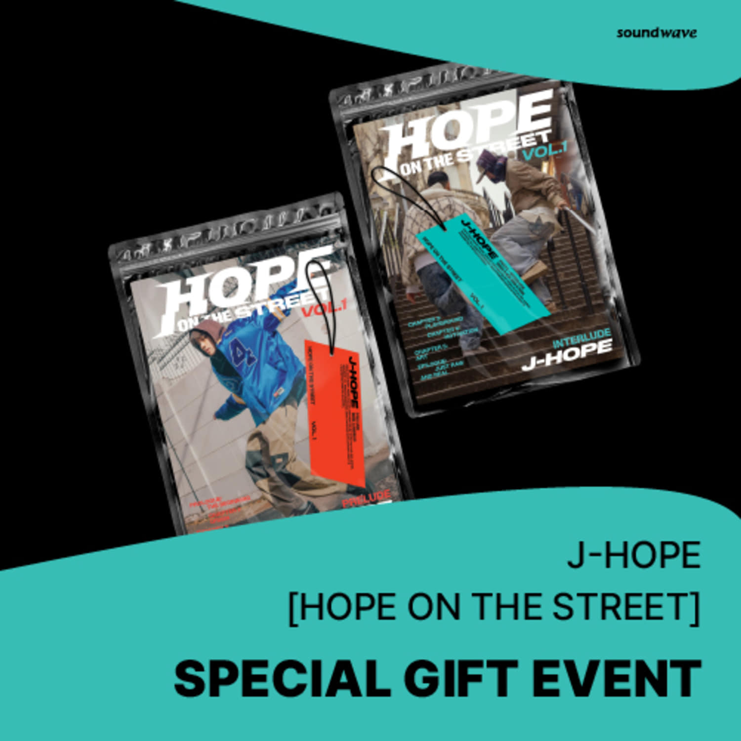 [특전증정] 제이홉(J-HOPE) - [HOPE ON THE STREET VOL.1] (랜덤) **로고 북마크 1종 증정